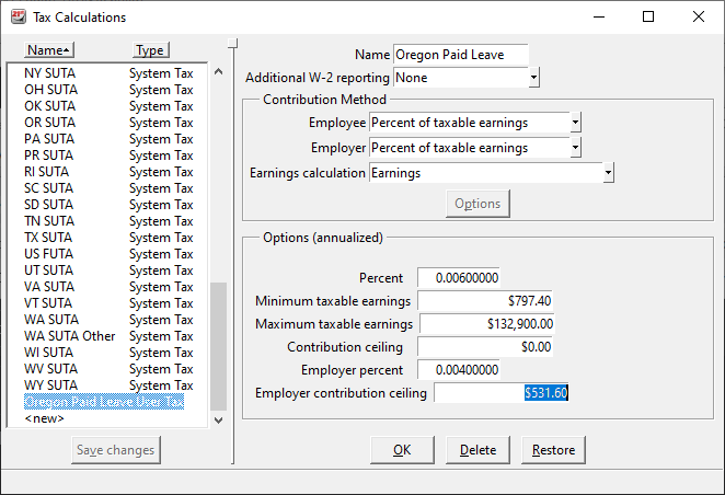 Tax Calculations Oregon 2023